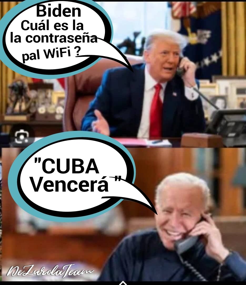 zurdoBo7's tweet photo. 🚨 #UltimaHora 🚨

Se filtra conversación telefónica entre Biden y Trump 🤫 

#CubaVencerá https://t.co/uOlsXcGR9c