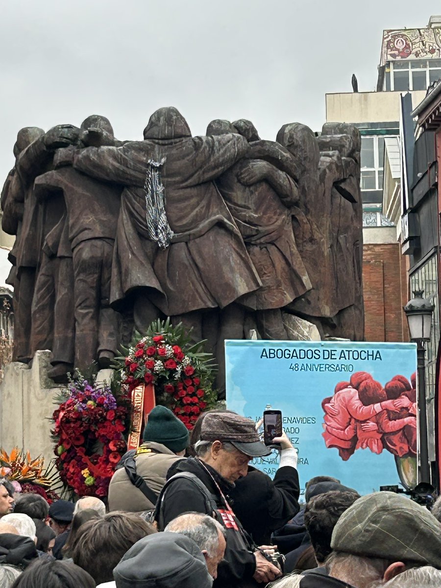Acto de reconocimiento a los #abogadosdeatocha en el 48 aniversario del brutal atentado fascista que intentó callar las voces de la clase trabajadora