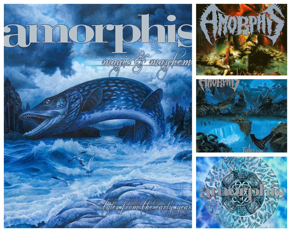 iwata_thy_name's tweet image. #AMORPHIS
2010年
⚡️Magic And Mayhem 
　- Tales From The Early Years

⚡︎92年1st   The Karelian Isthmus
⚡︎94年2nd Tales From the Thousand Lakes
⚡︎96年3rd  Elegy

初期３作のリレコーディングアルバム

発売当時に物議を醸した3rdも後には高く評価されていてこのリレコ盤は歓喜でしたね
