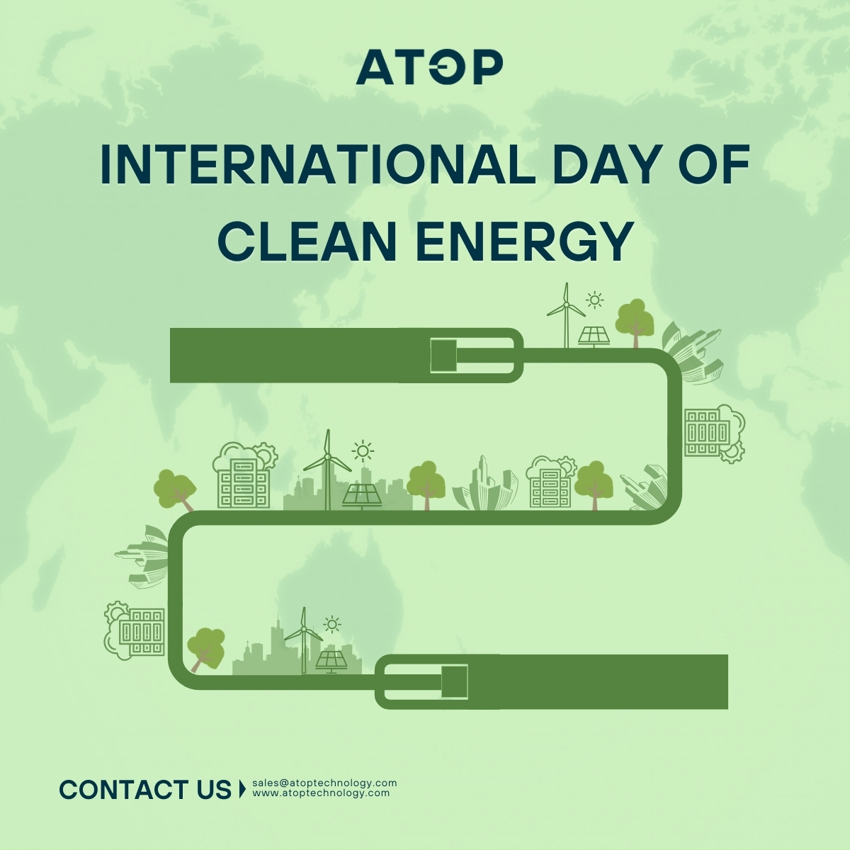 ATOPCorporation's tweet photo. On International  Day of Clean Energy, we highlight the role of data centers and optical transceivers. Advances in optical transceiver technology support the global shift towards clean energy, making data centers more sustainable and aligning with the goal of a low-carbon future. https://t.co/MkBG9ANTTW