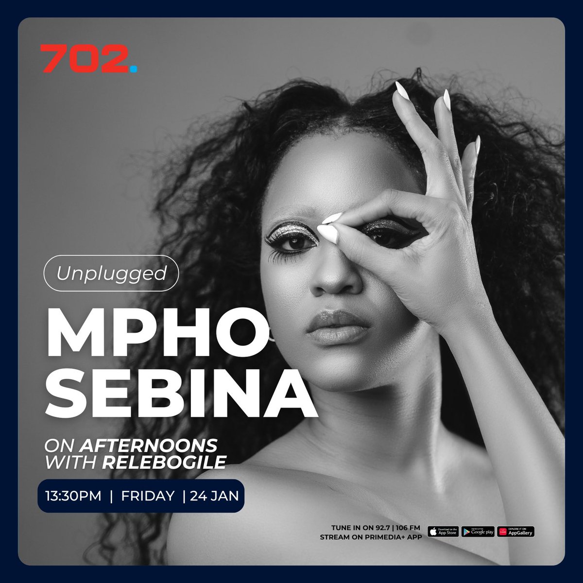 I’m on <a href="/Radio702/">702</a> with Relebogile this afternoon. 

Talking Music , Grammys , Alkebulan and Me .