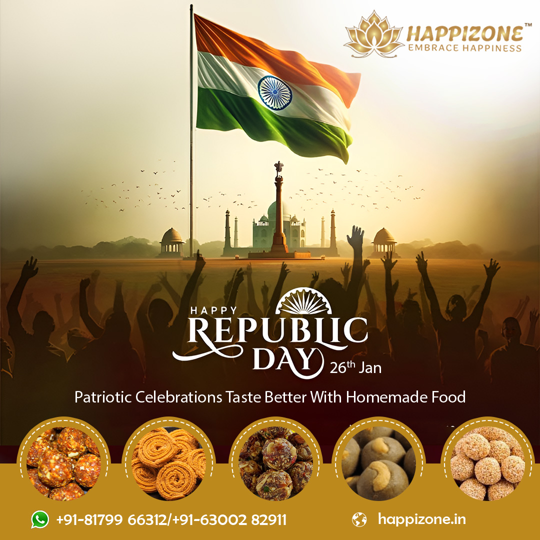 HappiZone's tweet photo. Republic Day Greetings from HappiZone! 🏳️‍🌈, celebrate the spirit of patriotism with food that fills your heart and soul! 

For More Details
🌐 https://t.co/xv6khYEODd
📞 +91-6300282911

#Happizone #HappyRepublicDay #RepublicDay2025 #HealthyIndia2025 #HonoringTheNation https://t.co/L1pAgq3kn0
