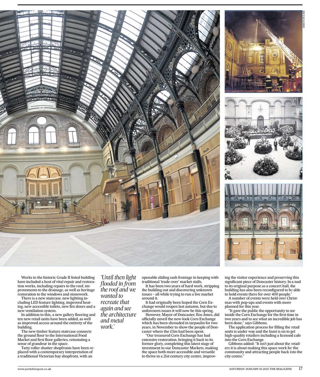 yasper_agency's tweet photo. Great to see Yasper’s client Market Asset Management feature in last weekend’s Yorkshire Post Magazine. 
 
Following Doncaster Corn Exchange’s recent £5m refurb, we invited the YP’s picture desk down to the historic venue 👀📸 https://t.co/dsxAiSSbtC
