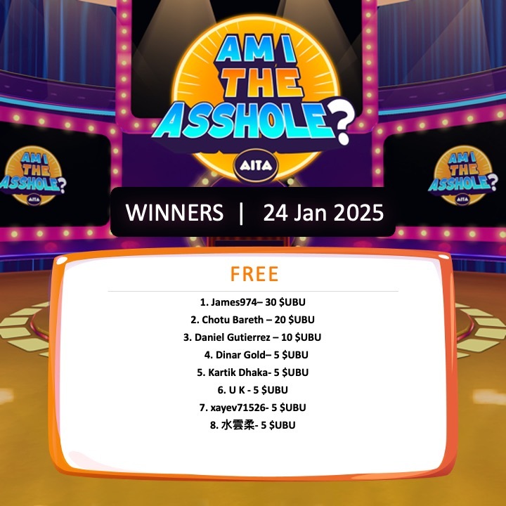 🔥 This week’s champs are here! 🎉 Congrats to the winners of The Last Hodler, Zanzibar Zipline, and AITA—walking away with some juicy $UBU rewards! 💰 

The competition is heating up... who’s taking the crown next week? 🏆 Let’s see those skills to play to earn and get $UBU