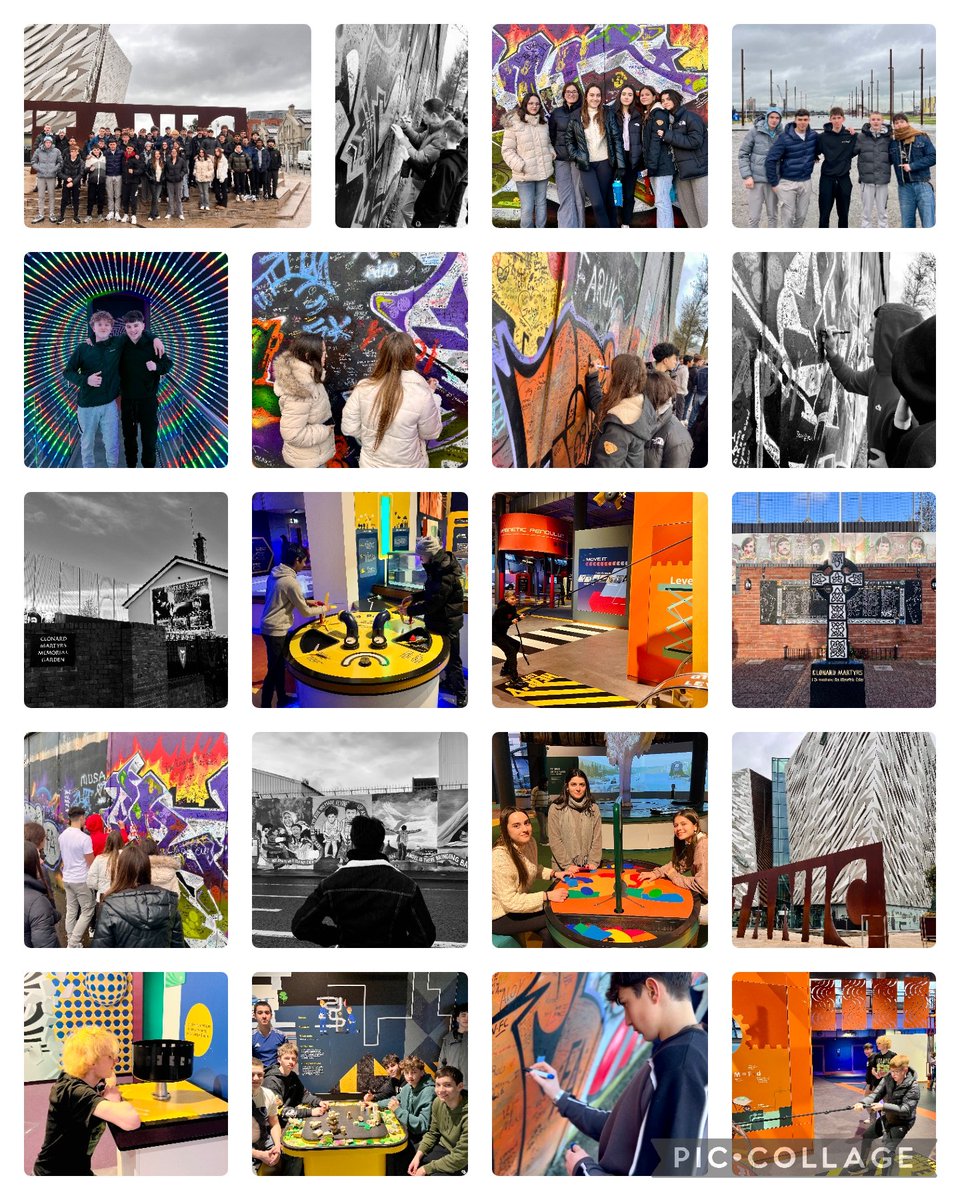 TY's took a trip to Belfast this morning, they paid a visit to The Titanic Quarter 🚢 iand the W5 Science Experience ⚛️ The day continued with a guided tour of Belfast's Murals &amp; Memorial Gardens, &amp; an opportunity to sign the Peace Wall 🕊️a fantastic trip👏🏻 #WeAreSalle