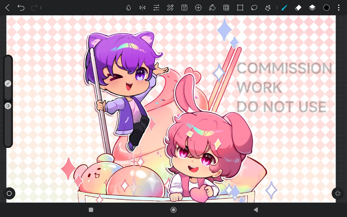 YCH c☆mmish for anon :3 they let me post this early 🩷 thanks much~! I still have a few more slots left for those interested 🩷