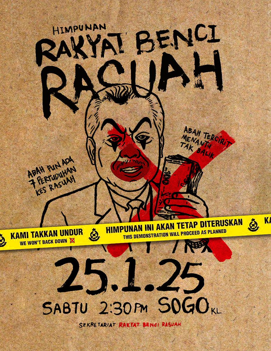 milosuam's tweet photo. Poster-poster Himpunan Rakyat Benci Rasuah esok. Selamat berhimpun! https://t.co/QoTXVeRrkD