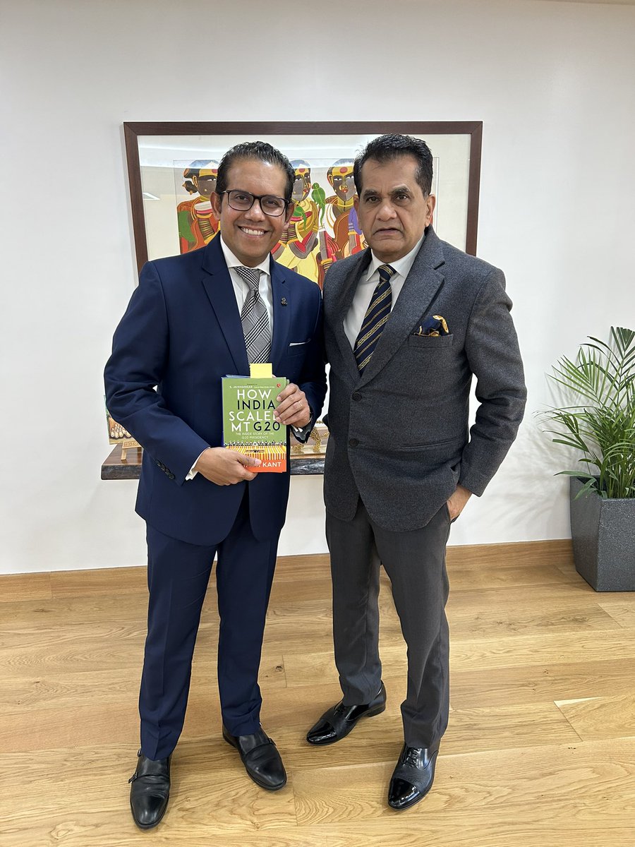 Privileged to meet Mr Kant  <a href="/amitabhk87/">Amitabh Kant</a> and to receive an autographed copy of his latest book - an account of the G20 summit that he helped India successfully navigate! <a href="/TheLeelaHotels/">The Leela Palaces, Hotels and Resorts</a>