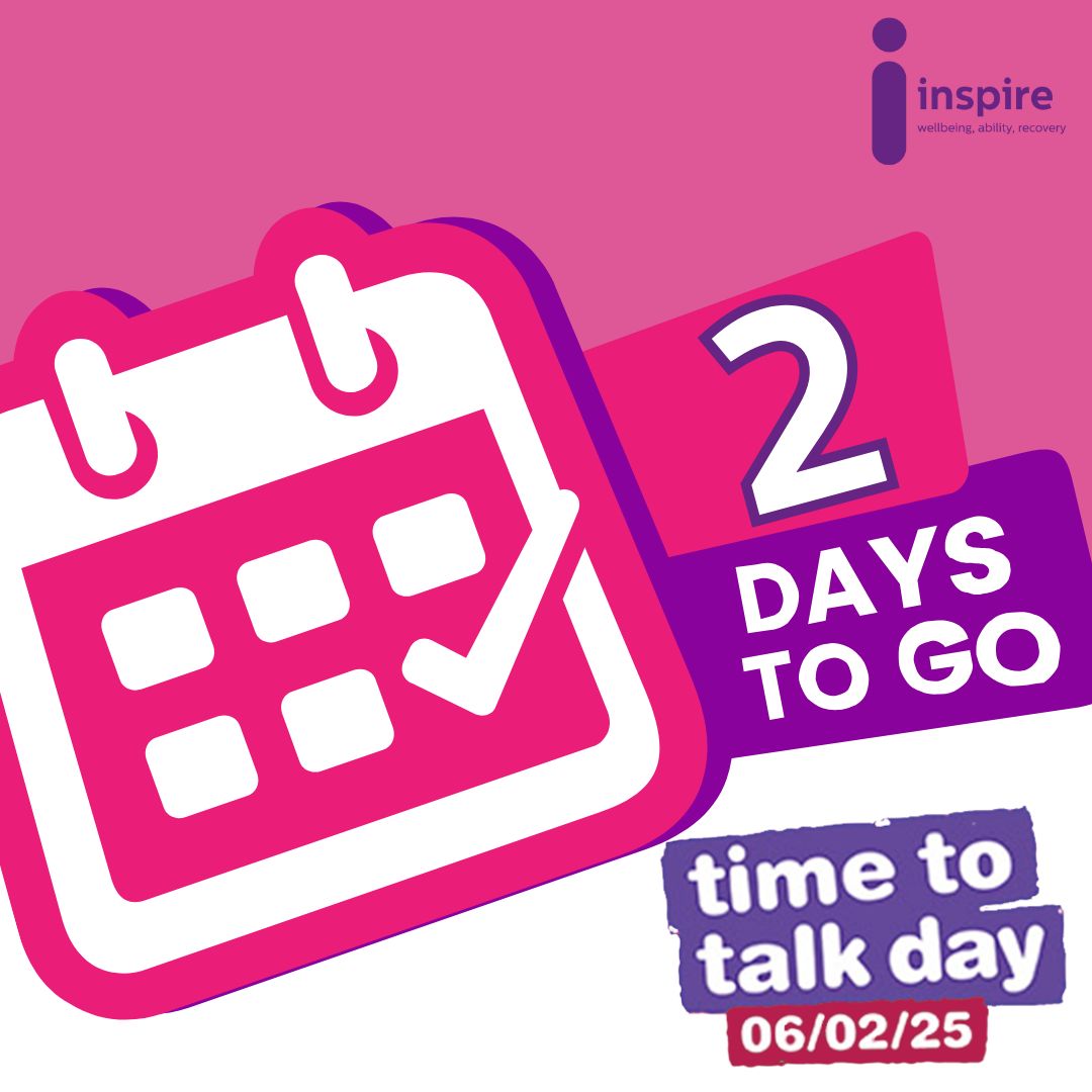 InspireWBGroup's tweet image. #TimetoTalk Day is only 2 days away!!!
Do you want to start a conversation about mental health this Time to Talk Day but not sure how?
Have a look at our tips and resources to help get you started >> inspirewellbeing.org/time-to-talk-d…