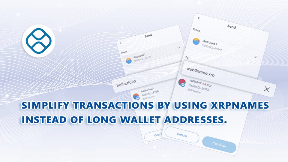 xrpdomain's tweet photo. 🚀 XRPName x MetaMask Snaps – Simplifying Web3 Transactions!

Say goodbye to long wallet addresses. With #XRPName Snap, use secure, human-readable names like .xrp or .rlusd for seamless blockchain transactions in @MetaMask.

✨ Why XRPName Snap?
✅ Simplicity: Send crypto just like an email.
✅ Cross-Chain Ready: Works across EVM-compatible networks.
✅ Security: Eliminate wallet address errors.

👉 Try it now https://t.co/2oCkoNSKBW

#XRPL #XRP #XRPLCommunity