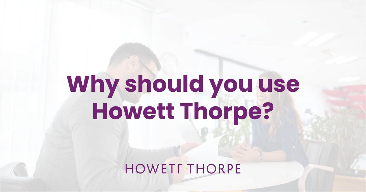At Howett Thorpe, our goal is to deliver a specialist, professional service that supports your success at every stage of the hiring process, helping you secure the best talent for maximum impact.

buff.ly/3rV1fBF

#Recruitment #Finance #Accountancy #BusinessSupport