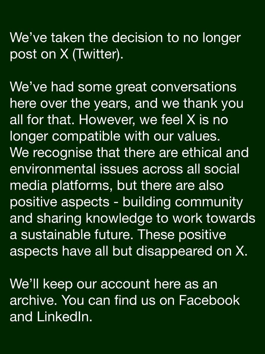 The Staffordshire Environmental Quality Mark (@seqm) on Twitter photo This will be our last post on X (Twitter).
Please read our statement below (use image alt text if unable to view).
We’ll keep our account here as an archive. You can find us on Facebook @StaffordshireEQM & LinkedIn <a href="/environmental/">environmental</a>-quality-mark-cic This will be our last post on X (Twitter).
Please read our statement below (use image alt text if unable to view).
We’ll keep our account here as an archive. You can find us on Facebook @StaffordshireEQM & LinkedIn <a href="/environmental/">environmental</a>-quality-mark-cic