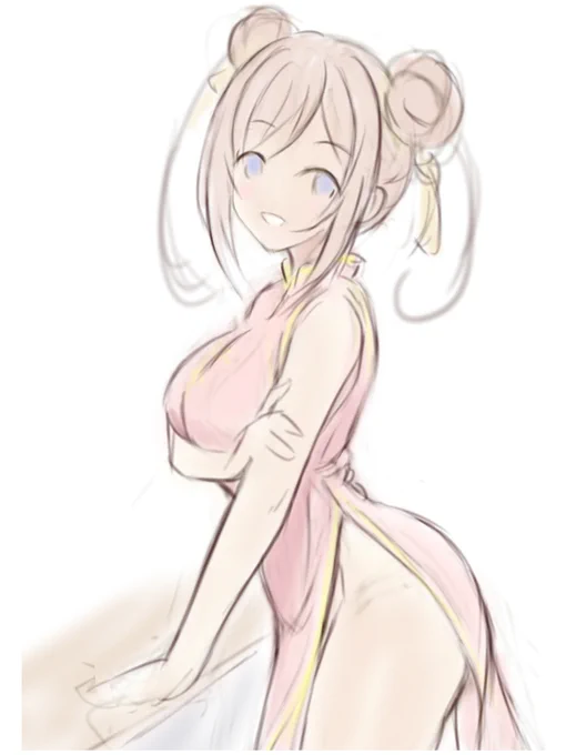 こういうのを描こうと思っているよ。リーリヤさんは最後までお団子がうまくまとまんなかったから差分で2枚出したけどおねえちゃんはこれでいけそう冠ある 
