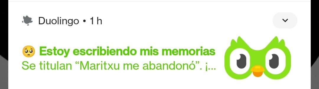 El comportamiento de Duolingo podría estudiarse como pautas de una relación tóxica.
Es constante la presión y la pasivo-agresividad.