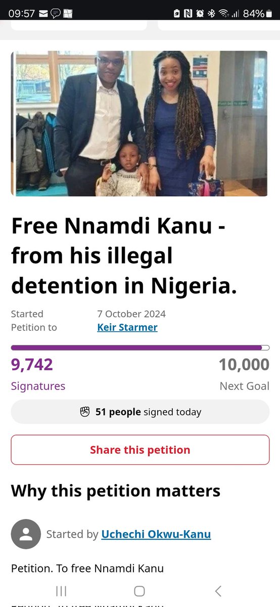 OkwukKanu's tweet photo. Good day to you my 'conscious ladies and gentlemen.
We are on 9,742 signatures for the petition to Free #NnamdiKanu from illegal detention in Nigeria - https://t.co/T37xk2O0zr

We look forward to the door this might open.
We are getting there.
Thank you all for pushing this far and wide.

Please continue to remain in the consciousness that as we drive towards the Transformation of our people and society, the change must come from within us.

Exude empathy, love, cleanliness, and kindness for these beget a sane society.
In the steps to impact change in our people and to Africans at large, I will bring my work to the public via this space and other platforms. 

Stay tuned!!

#FreedomofNnamdiKanu!! 
#FreedomofBiafrans!!
#ConsciousTransformation