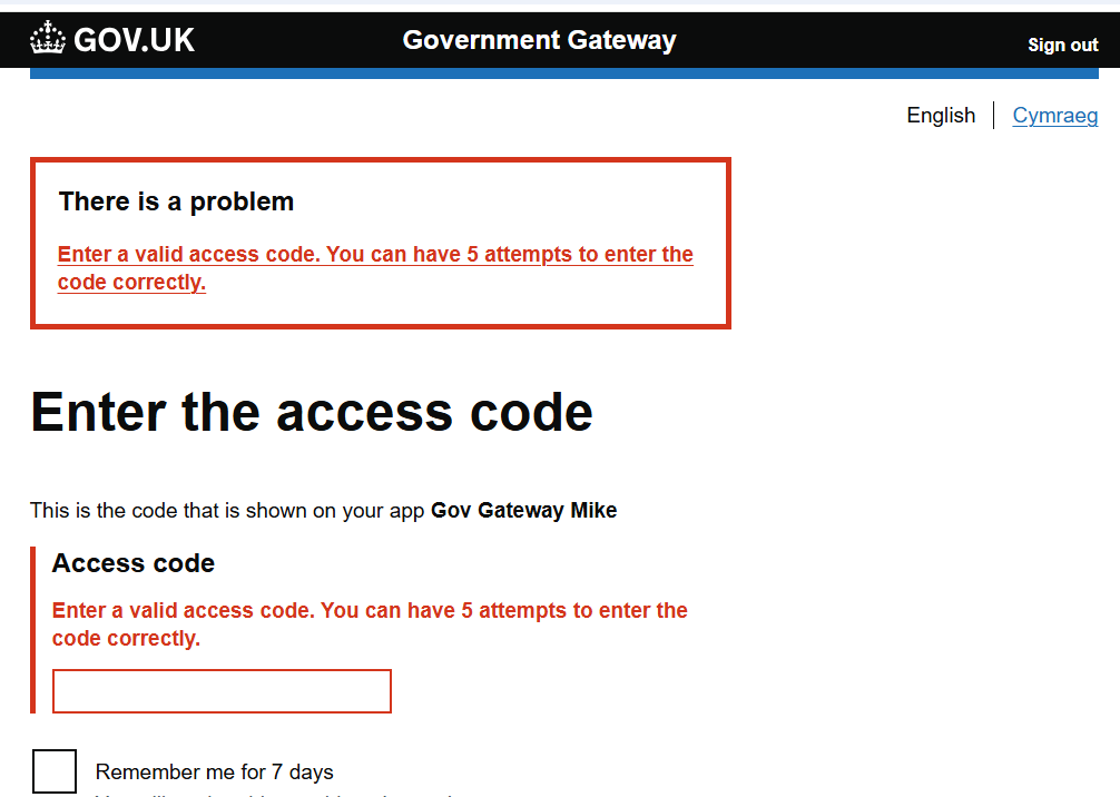 analysenow's tweet photo. @HMRCcustomers Hi, I can login but then I get the message on the screenshot below. I have an HMRC app which I've used last year as well but when I use the access codes the message below comes up. Please help. https://t.co/FJaRmUtFuV