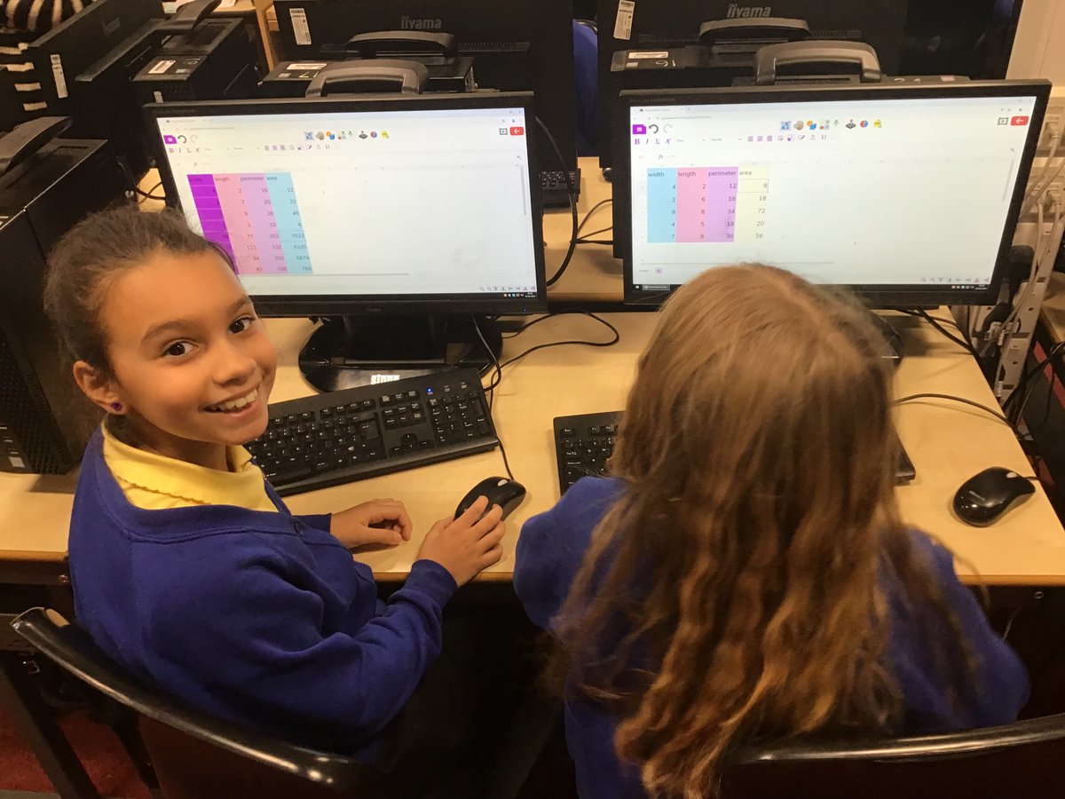 Mrs Shields (@mrs_sshields) on Twitter photo Today we’ve been furthering our spreadsheet and data skills using formulae to calculate perimeter and area of shapes <a href="/HollinPrimary/">Hollin Primary</a> Today we’ve been furthering our spreadsheet and data skills using formulae to calculate perimeter and area of shapes <a href="/HollinPrimary/">Hollin Primary</a>