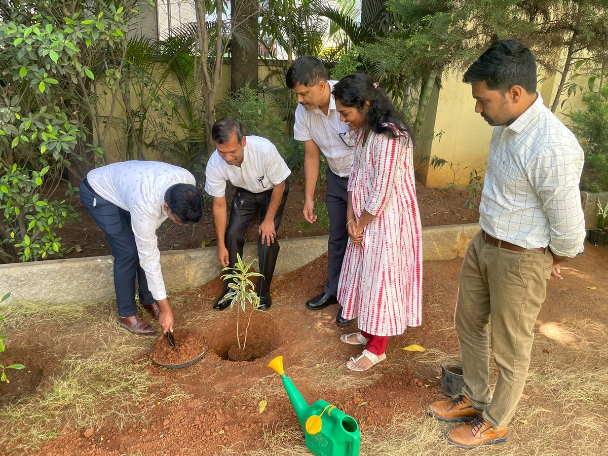 As part of Swachhata Pakhwada, being observed from 16th-31st January 2025, a plantation drive was conducted on 24.01.2025, by Officers of CCU and City Customs, Bengaluru zone in C. R. Building.