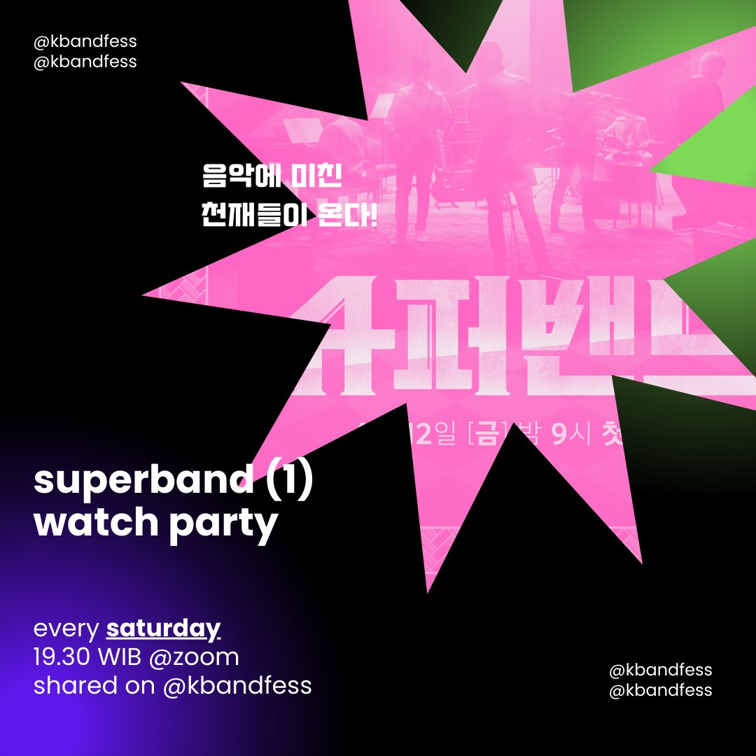 kbandfess's tweet photo. [Weekly Rewatch Suband Telah Tiba 🏃🏃💨]

Sambil nunggu jadwal jalan kaki ke pentaport. Yuk kita malmingan brg orang2 keren di SUPERBAND!!

Ini acara dibalik terbentuknya Hoppipolla, LUCY, dan band gokil lainnyaa loh (walau banyak yg ghaib) 😆

‼️No worries ada Engsubnya! https://t.co/T1ATBvUPlo