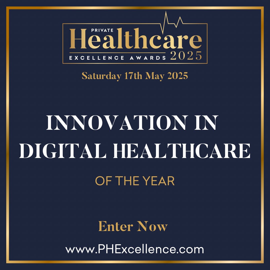 🚨 Healthcare Innovators!🚨  

Have a digital tool transforming healthcare? Enter theInnovation in Digital Technology category at the Private Healthcare Excellence Awards!  

Showcase how your solution enhances care, improves outcomes &amp; drives efficiency.  
#HealthcareInnovation