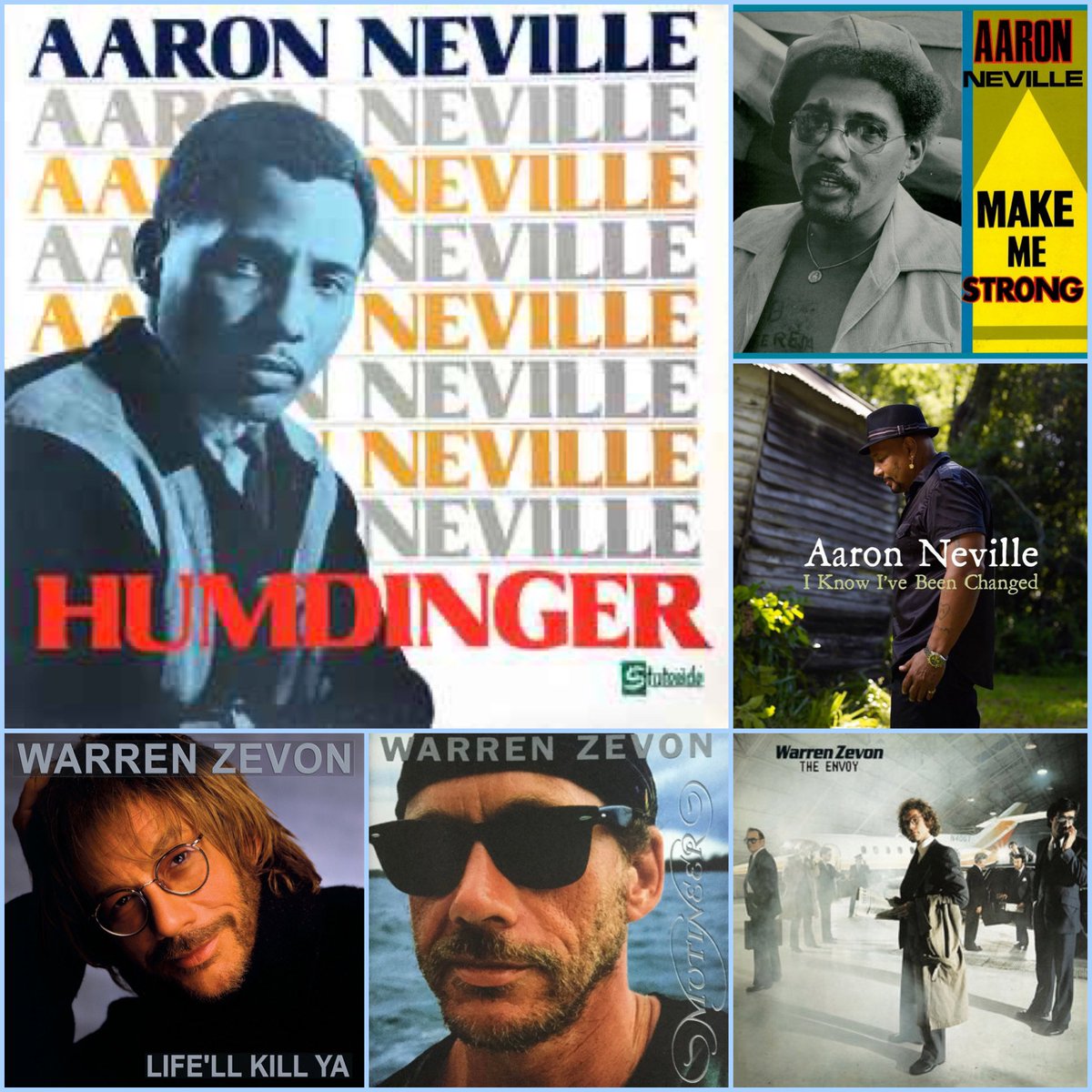 jsmallseattle's tweet image. Happy birthday to Aaron Neville
Remembering Warren Zevon (January 24, 1947 –September 07, 2003)
Aaron Neville: Humdinger
Aaron Neville: Make Me Strong
Aaron Neville: I Know I’ve Been Changed
Warren Zevon: The Envoy
Warren Zevon: Mutineer
Warren Zevon: Life’ll Kill Ya