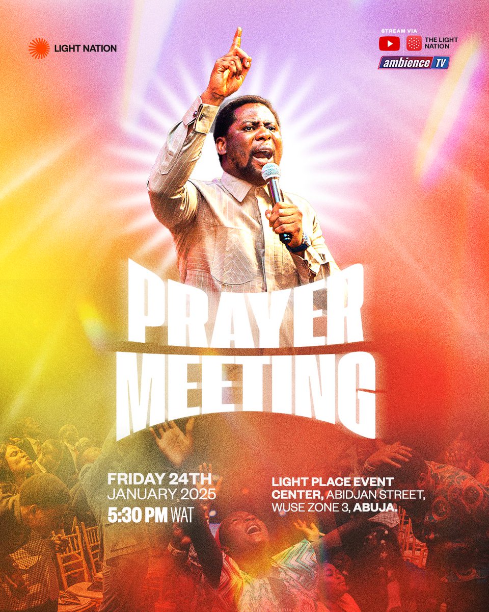 LightNationLN's tweet image. This is the confidence we have in approaching God: that if we ask anything according to His will, He hears us. - 1 John 5:14
When we pray, God listens!
Join us this evening at 5:30 PM as we gather to encounter His power, His presence, and His peace!
Don't come alone!