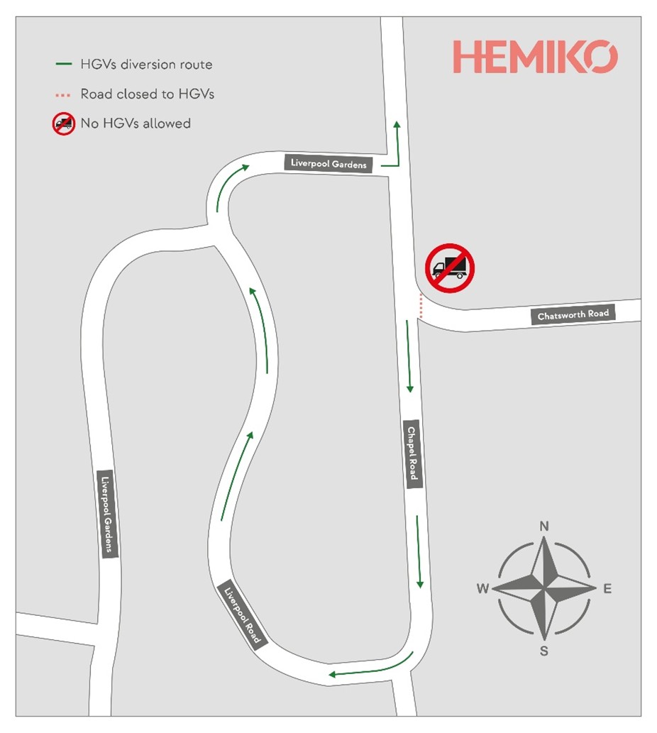 WorthingHeat's tweet photo. Important update! 
As a result of construction works taking place on High Street, HGVs are no longer permitted on Chatsworth Road until work is completed on March 24th 2025.

For more detailed information please follow the link below:
https://t.co/RcNXRXJ9nK
@adurandworthing https://t.co/RIDGWmpbvA