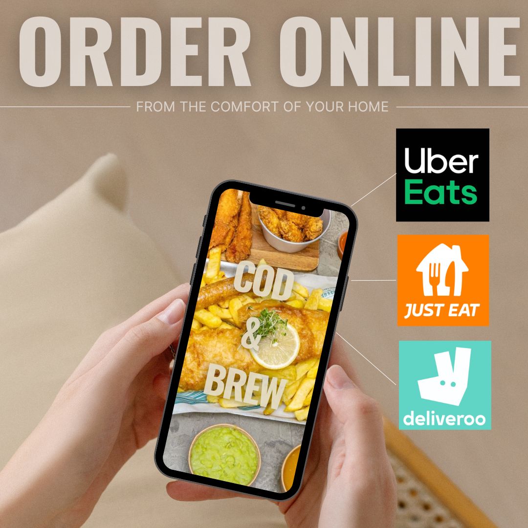 CodandBrew's tweet photo. Food delivery now available on all platforms OR feel free to give us a ring for collection orders 020 7916 2467! 📲☎️
#welovestokey #chippy #fishandchips #viral #fishandchipshop #london #stokenewingtonchurchstreet #hackney #churchstreet #britishfood https://t.co/SZE0YEZZ5P