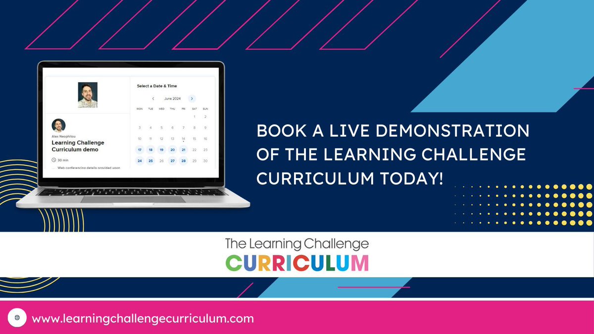The Learning Challenge Curriculum (@focused_lcc) on Twitter photo Our consultant Alex is offering free demonstrations of how our curriculum works and how it can be applied to your school. It is the perfect opportunity to ask any questions you may have! 
Click the link below to book a free demo...
buff.ly/4fSmoFz 
#curriculum #LCC Our consultant Alex is offering free demonstrations of how our curriculum works and how it can be applied to your school. It is the perfect opportunity to ask any questions you may have! 
Click the link below to book a free demo...
buff.ly/4fSmoFz 
#curriculum #LCC