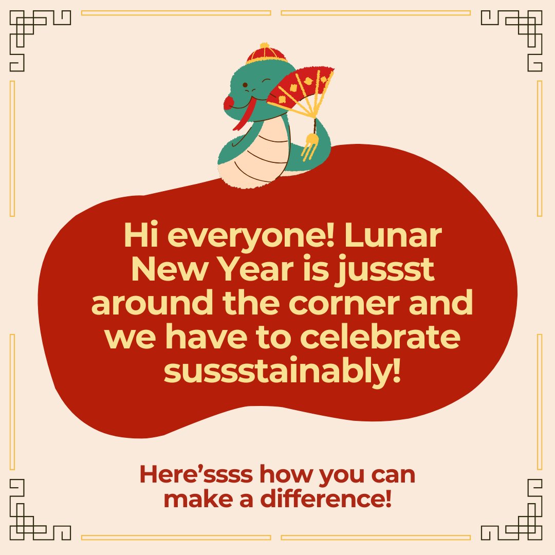 suss_sg's tweet photo. Did you know? 1 in 4 households in Singapore bins spoiled food due to overbuying or fridge neglect. With Lunar New Year approaching, SUSS’ Sustainability Committee shares tips to celebrate sustainably with the snake’s wisdom, cunning, and grace! https://t.co/Id32jhzMpg