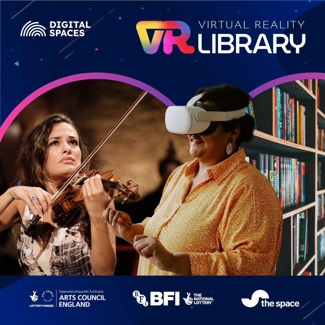 philharmonia's tweet photo. ๐ฅฝWe are excited to take part in #DigitalSpaces that launches today! #VRinLibraries
Digital Spaces will deliver an array of digital experiences across 18 months in 9 libraries across England, ranging from awe-inspiring VR experiences and hands-on immersive filmmaking community masterclasses to funding opportunities for creating new digital content.
Watch and listen to our performance of Vaughn Williams's Lark Ascending as a spellbinding 360 performance featuring @NickyBenedetti.
๐ For more information please visit your local library