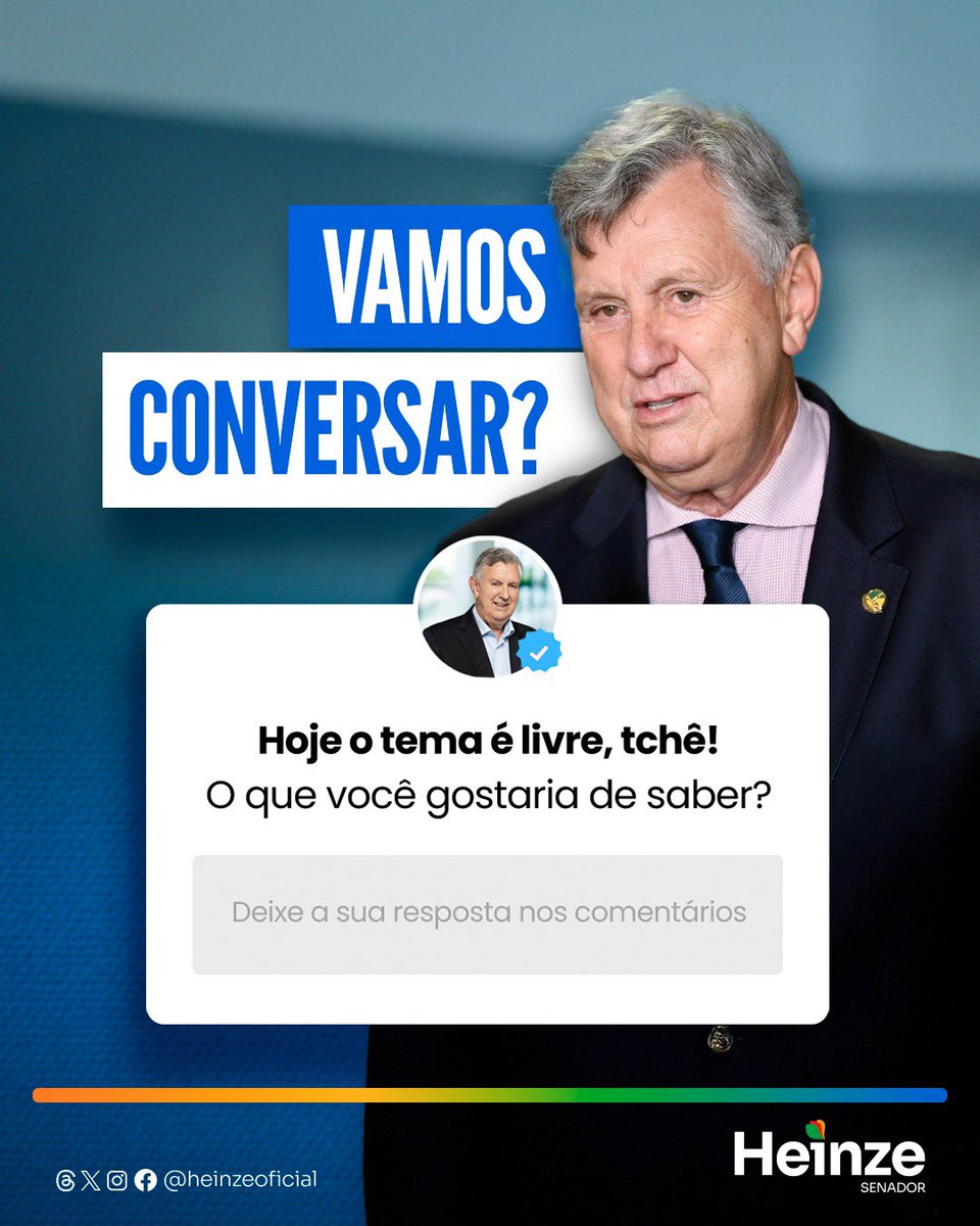Heinzeoficial's tweet image. O recesso é só nos trabalhos legislativos em Brasília, tchê! Eu sigo firme por aqui!

Vale perguntar sobre trabalho, curiosidades ou qualquer outro assunto. Deixa nos comentários que eu vou responder. Vamos colocar os assuntos em dia! 
.
.
.
#Interação