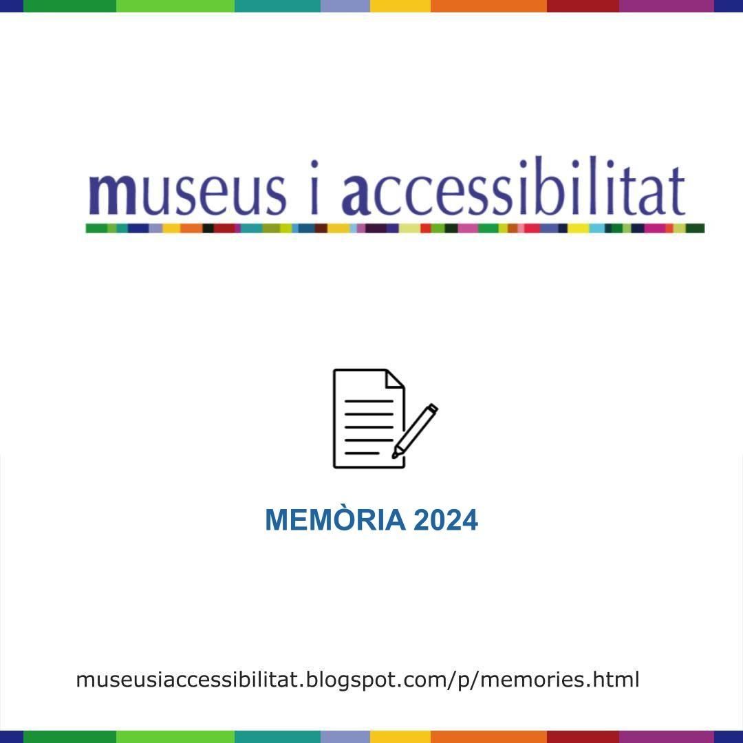 MuseusAccess's tweet photo. [CAT]
Ja tenim publicada la 'memòria 2024'

https://t.co/dk1Cp9uIFc

[ESP]
Ya tenemos publicada la 'memoria 2024' (en catalán)

#accessibilitat  #accesibilidad #museus #museos https://t.co/UZGHlbgiHC