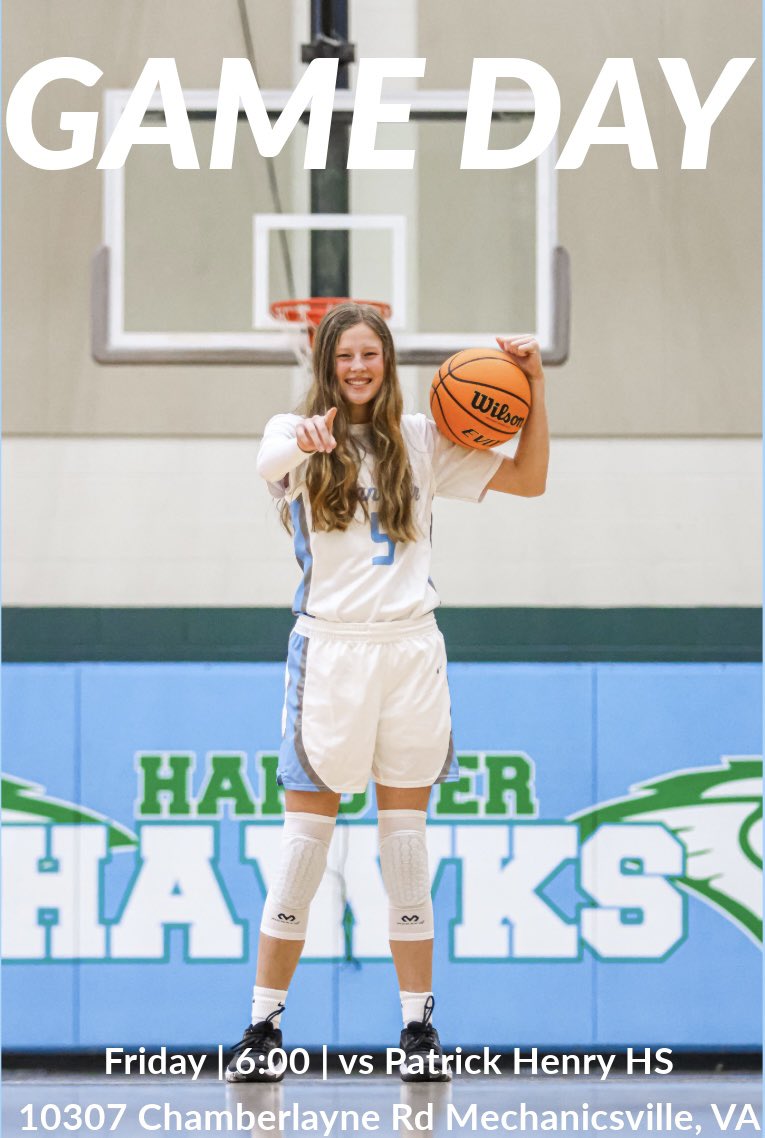 Hanover Hawks GBB๐ (@hanoverhawksgbb) on Twitter photo ๐ Game Day ๐
๐๏ธ | Jan 24
๐ | Patrick Henry
โฐ | 6:00
๐ | Hanover High School
10307 Chamberlayne Rd, Mechanicsville, VA 23116
<a href="/hanoversports/">HanoverSports (from RVA Sports Network)</a>
<a href="/hhsactivities/">Hawks</a>
<a href="/hanoverathls/">Hanover Athletics</a> ๐ Game Day ๐
๐๏ธ | Jan 24
๐ | Patrick Henry
โฐ | 6:00
๐ | Hanover High School
10307 Chamberlayne Rd, Mechanicsville, VA 23116
<a href="/hanoversports/">HanoverSports (from RVA Sports Network)</a>
<a href="/hhsactivities/">Hawks</a>
<a href="/hanoverathls/">Hanover Athletics</a>