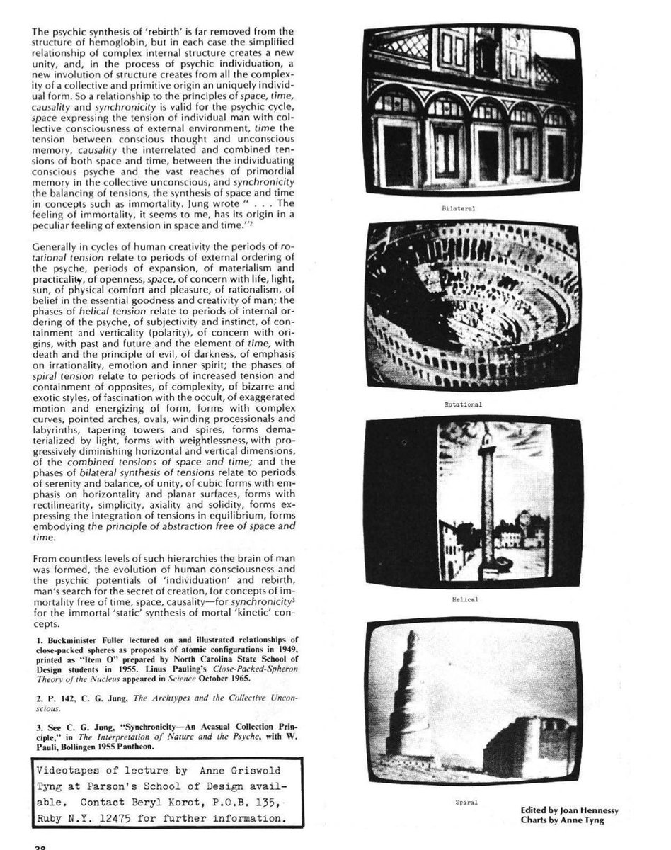 architext14's tweet image. The level of Kahn’s collaborators... 

Tyng proposes that geometric forms like the dodecahedron and icosahedron are not just mathematical curiosities but are emblematic of deeper patterns in the universe, life, and the psyche. Architecture, mathematics, biology, and psychology…