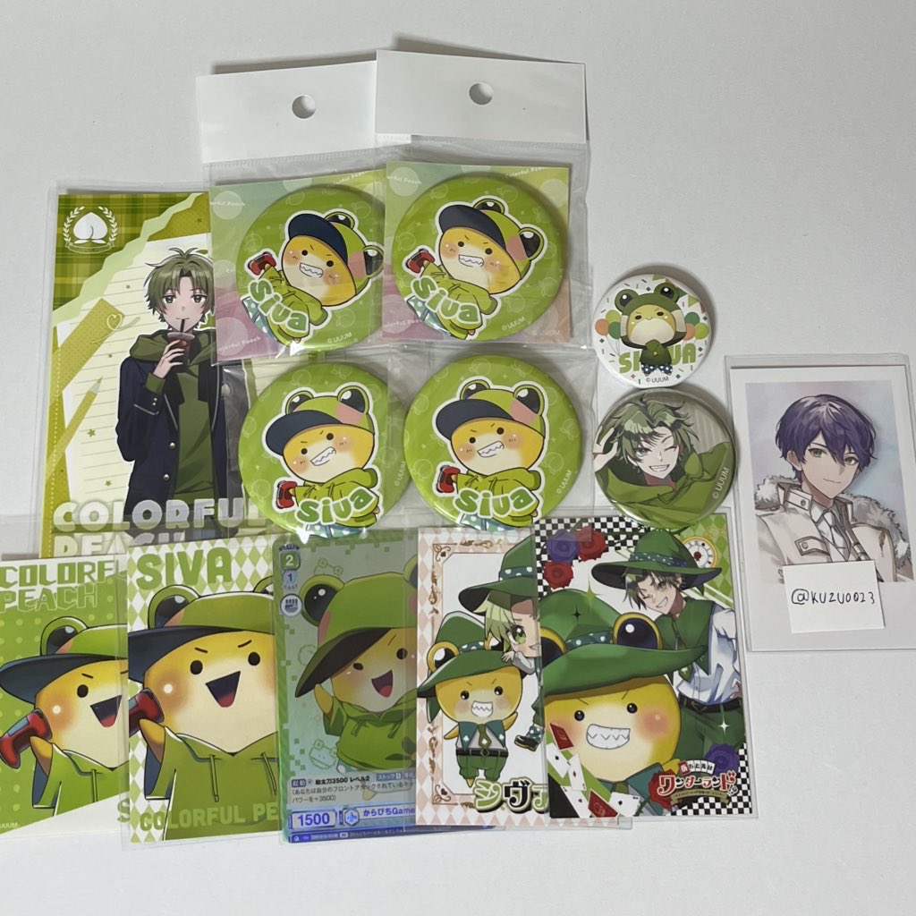 カラフルピーチ からぴち シヴァ 🐸 ファミマ 2023 ヴァイスシュヴァルツ 落ちた先はワンダーランド！？ ブロマイド 缶バッジ  トレカ ステッカー 交換 譲渡

譲  :  画像の🐸さん

求  :  希望額+送料

お値段によってはお断りする場合もございます。
お気軽にお声掛けください♩