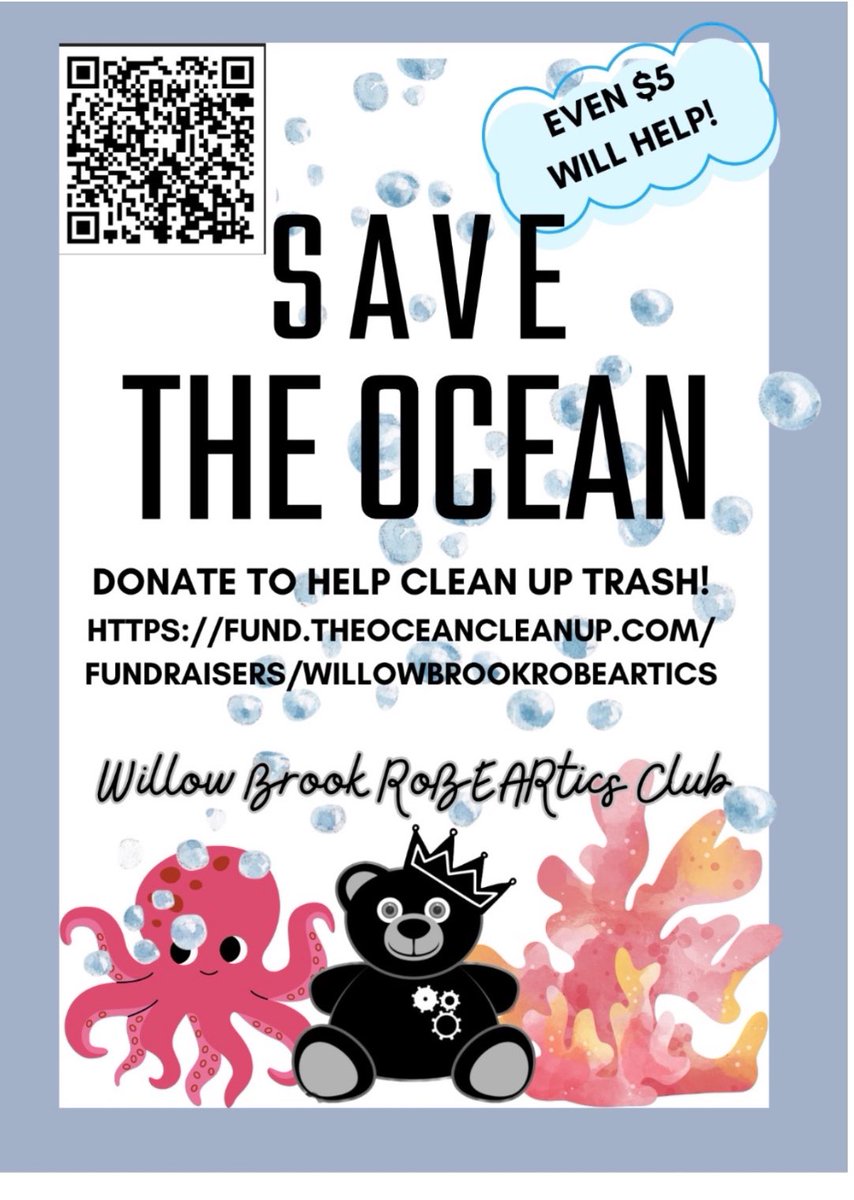WBESbears's tweet photo. Help our RoBEARtics team save the ocean! @mlchenot @julharr_ https://t.co/keDrCm9OE1
