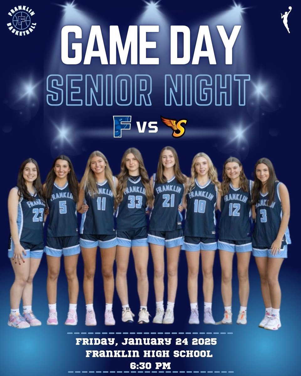 💙🏀GAME DAY SENIOR NIGHT🏀💙

🆚Sharon 
📍FHS 
🕔JV:5:00
🕔Senior Ceremony 6:15
🕡V:6:30
🎟 gofan.co/event/3099125
📺 m.youtube.com/@franklinpride… 

#hockomock <a href="/metrowestsports/">Daily News Sports</a> <a href="/bostonherald/">Boston Herald</a> @bglobeschools <a href="/milforddaily/">Milford Daily News</a> <a href="/FranklinMatters/">Steve Sherlock</a>