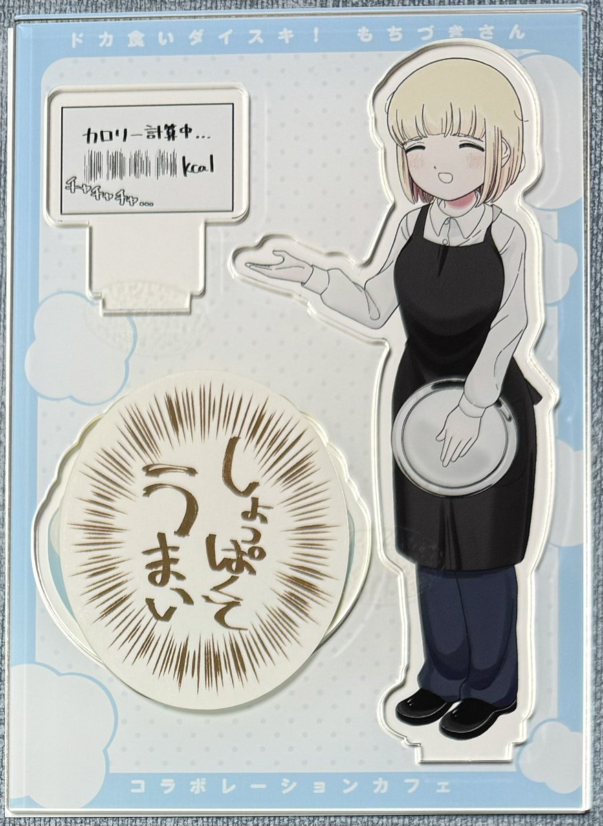 もちづきさんのエプロンがちょっと寄れてるとこにまるよのかもめ先生のこだわりを感じてとても好き〜!アクスタ買いました! 
