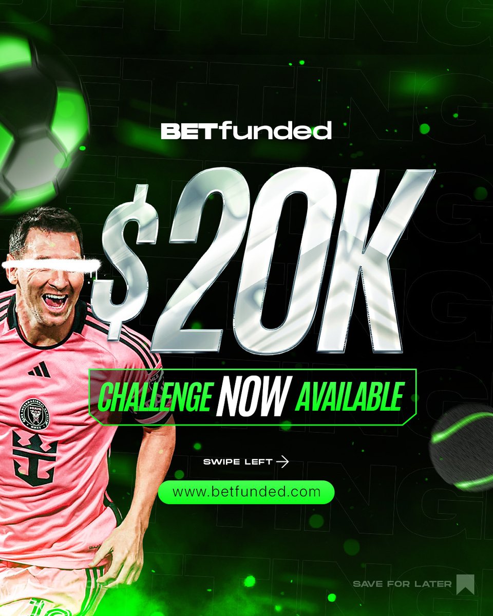 betfunded's tweet photo. Are You Up for the Challenge? 🟢
💵 $20K BF Challenge is HERE!
🎯 Wager big. Win bigger. Prove your strategy and hit that $6K profit target!
👉 Head to https://t.co/YeZ1ZJ97u6 and make your move!
#PickingChallenge #SportsPicking #WagerSmart #MakeMoneyPicking #20kchallenge https://t.co/mI0VyV1ck6
