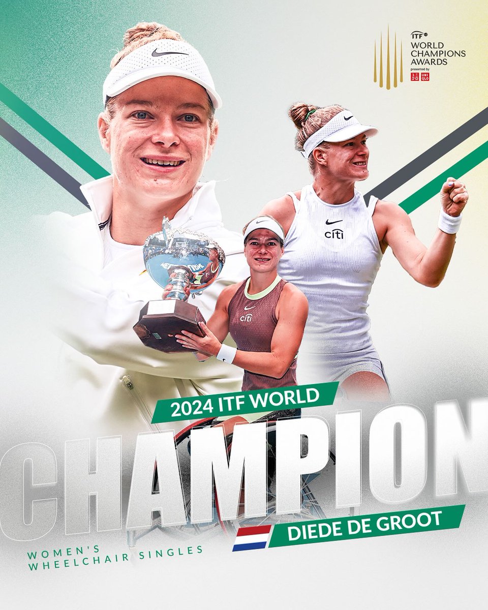 2024 women’s wheelchair singles ITF World Champion

#Proud <a href="/ITFTennis/">ITF</a> <a href="/KNLTB/">KNLTB</a>