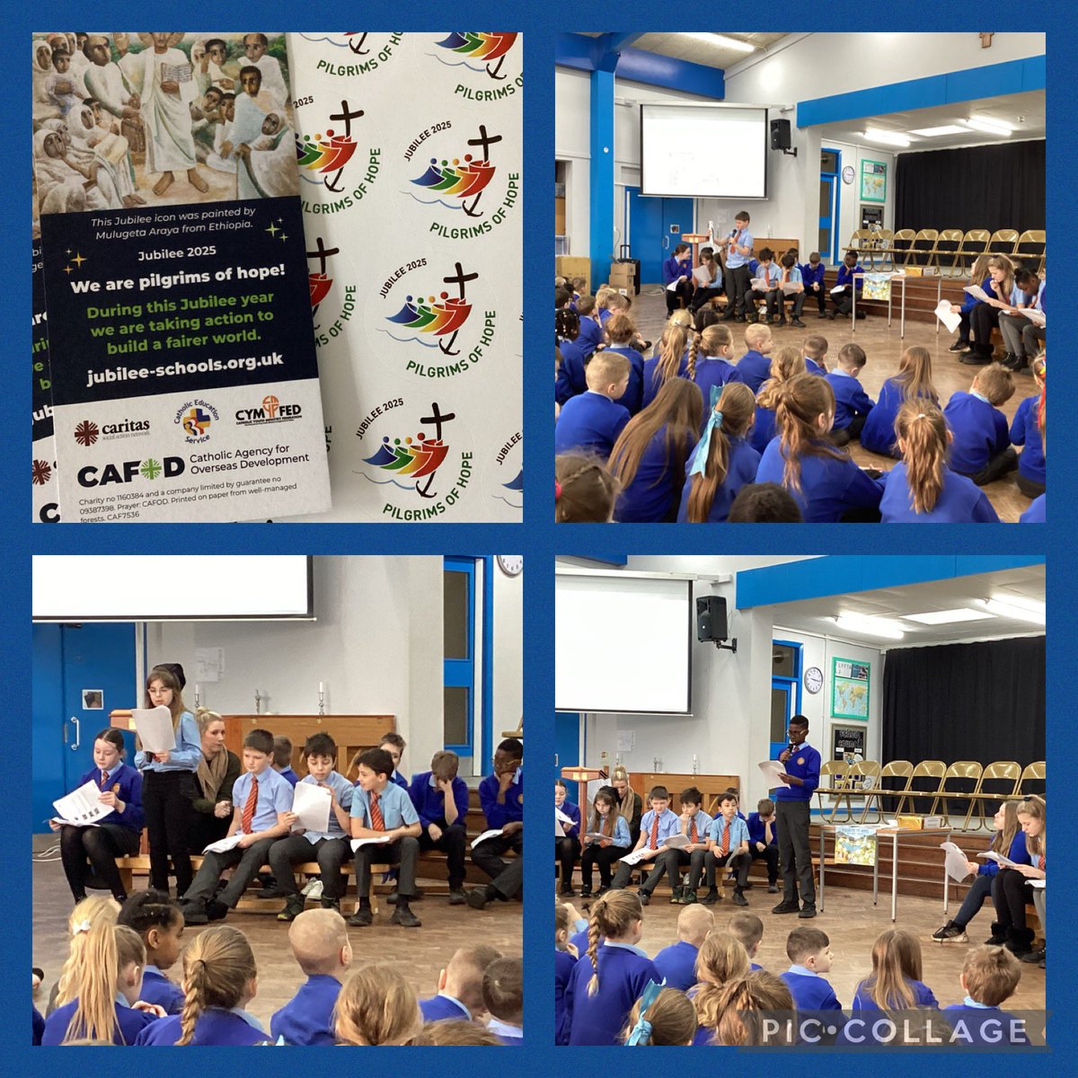 The Year 6’s have delivered a beautiful assembly this morning and celebrated the Jubilee 2025. We had lots of speakers explaining to the rest of the school why we are all pilgrims of hope.