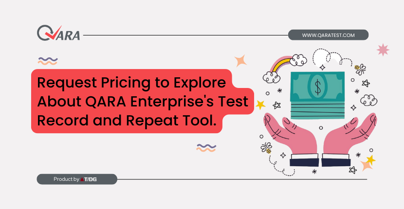 qaraenterprise's tweet photo. You can save a lot of time and efforts by QARA Enterprise's test recording tool by avoiding repetitive tasks. Request pricing here https://t.co/Lxb8UFedA3 #SoftwareTesting #AutomationTesting #TestAutomation #QA #RepeatTesting #TestManagement #QARAEnterprise #pricing #quotation https://t.co/klZttOKBJD