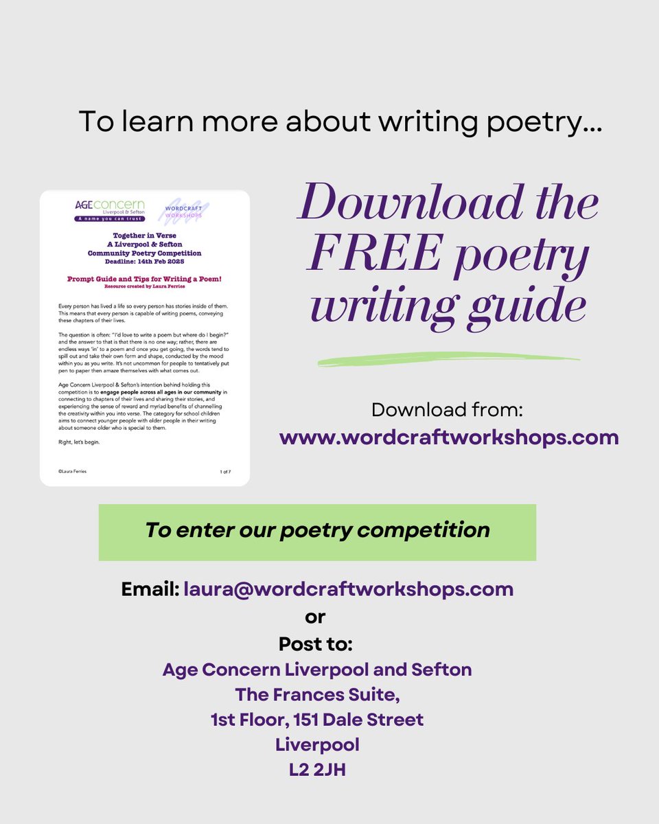 Thinking of entering our Together in Verse Poetry Competition but don’t know where to start? Don’t worry – we’ve got you covered! 📝✨#poetrycompetition #liverepool #liverpoolcommunity