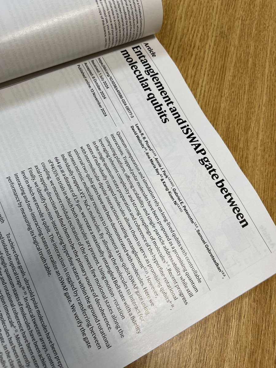 SimonLCornish's tweet image. Two great articles in this week’s issue of Nature! @durham_uni @Harvard 
#quantum #ultracold #molecules