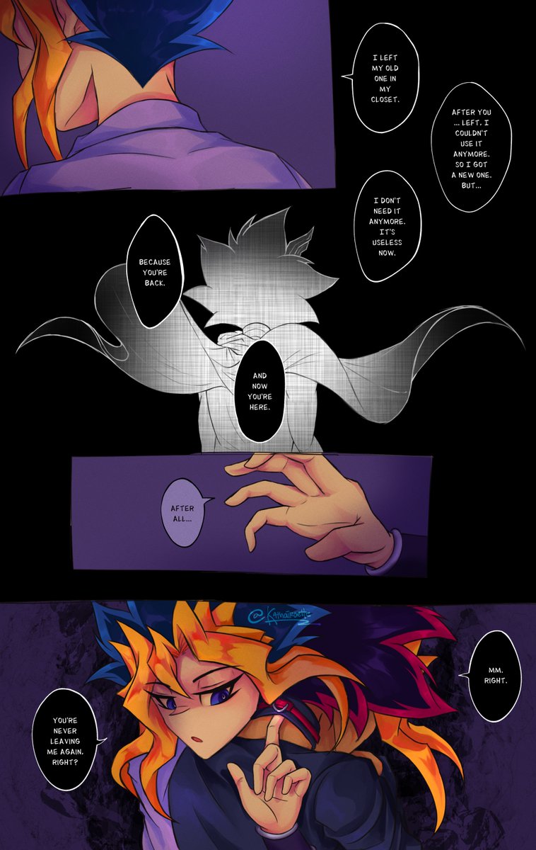 Kathairoette's tweet photo. #YGO #遊戯王 #表闇
A short story about a new collar, and the boy who'll never let him go. https://t.co/7olwfGrPxi