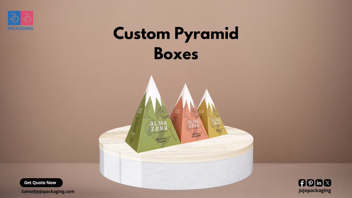 jojopackaging's tweet image. Pyramid boxes add a unique touch to your products! Perfect for gifts, events, and promotions. Stand out with this creative packaging solution! #PackagingDesign #PyramidBoxes