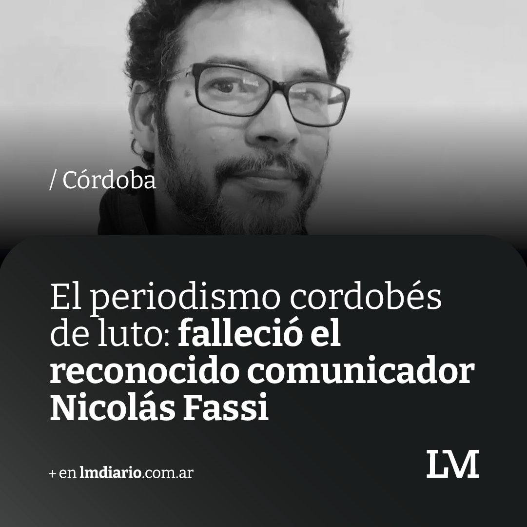 Este jueves falleció el reconocido periodista cordobés Nicolás Fassi a los 43 años, luego de luchar durante meses contra una dura enfermedad. 

Desde La Nueva Mañana despedimos con profundo dolor a Nico, quien además de un gran profesional, fue un gran compañero.