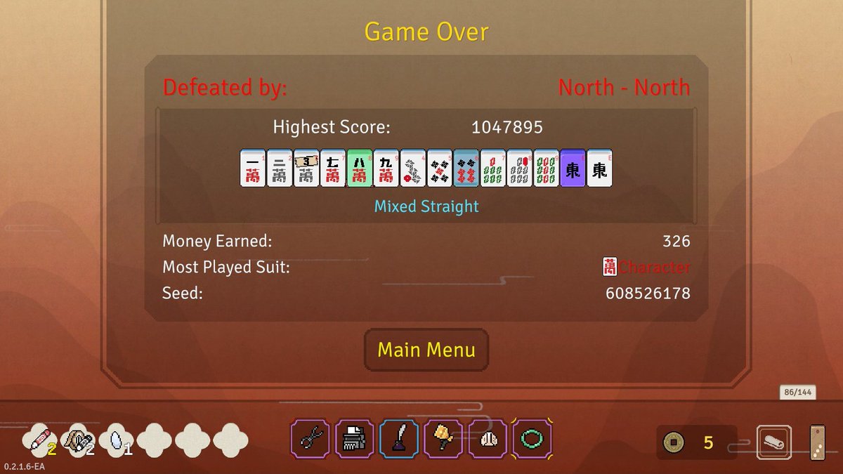 Notester82's tweet photo. It's...not much (and it's not a winning run either), but it's a start for this @PlayAotenjo campaign! ;u; Was neat to play with the Jade Ring and focus on Patterns that used all 9 numbers!

#AotenjoHighScore #PlayAotenjo https://t.co/QzWppEHiRK