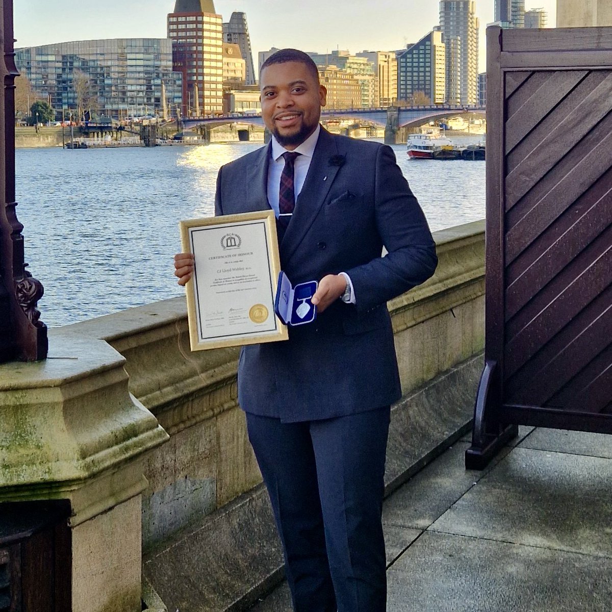 Honoured to receive a British Citizens Award for services to community and education. Grateful to everyone who’s supported me on this journey. 

This recognition is for all of us striving to make a difference. Onwards and upwards! #BritishCitizensAward #Community #Gratitude 🎖️